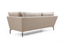 Atelier Del Sofa Sofá de 3 Plazas Crema 214x90x84 cm Tapizado Poliéster Patas Metálicas